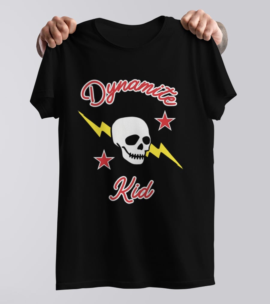Dynamite Kid Skull Lightning Stars T-Shirt