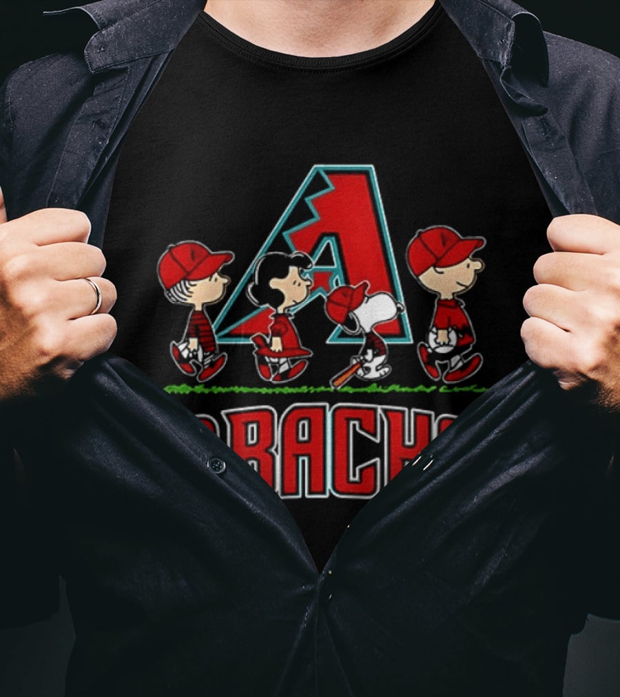 Charlie Brown Linus Lucy Snoopy Arizona Diamondbacks D Backs Baseball 2026 T-Shirt
