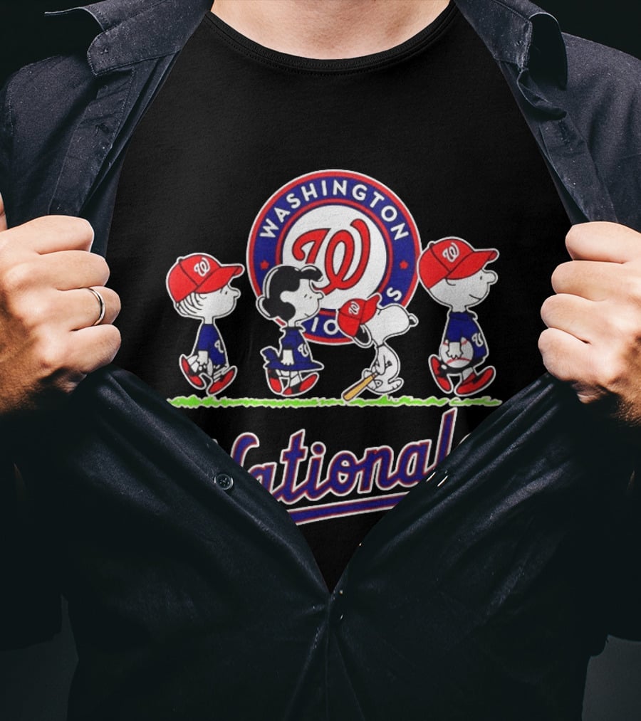 Snoopy Charlie Brown Linus Lucy 2026 Washington Nationals T-Shirt