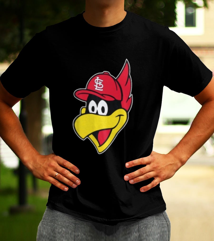 St. Louis Cardinals Fredbird Mascot Facecap Baseball T-Shirt