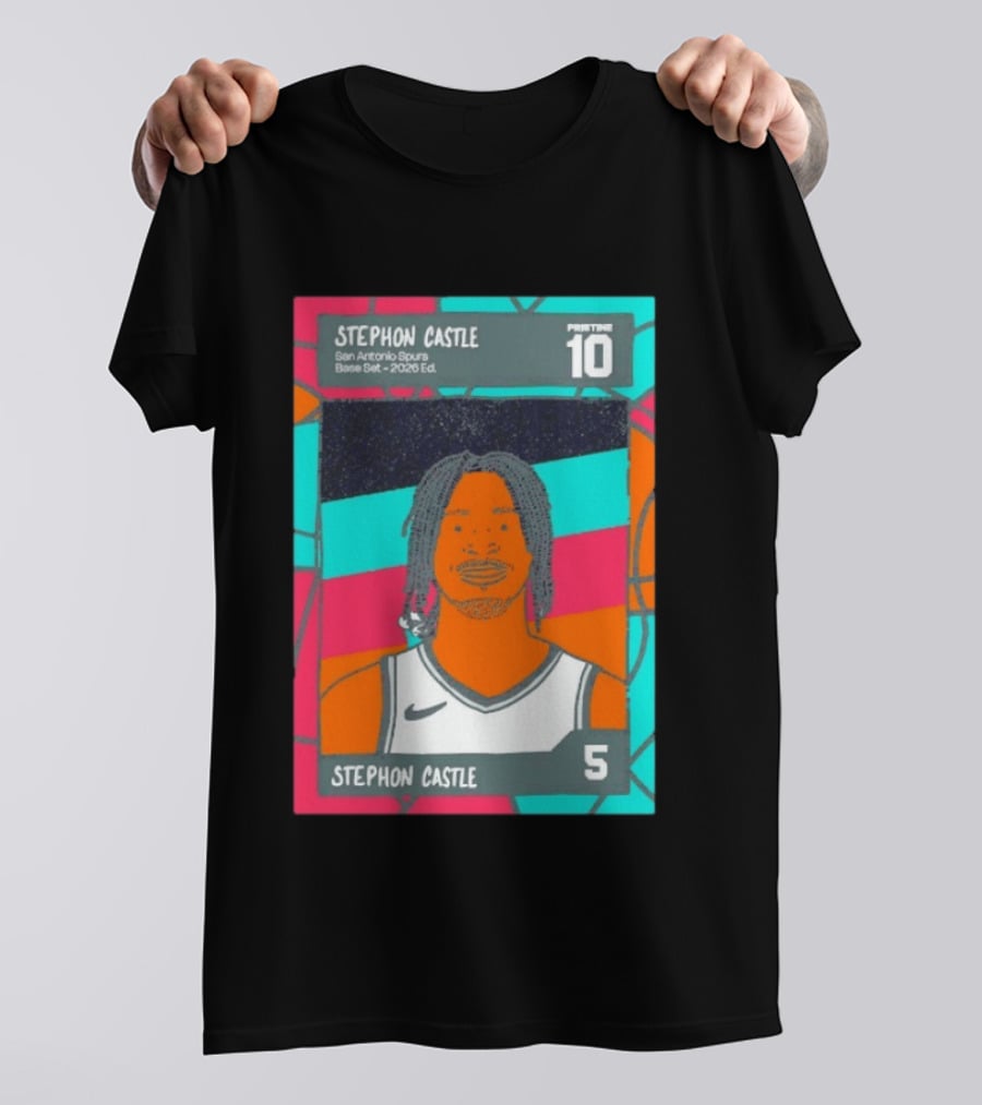 Stephon Castle Pristine 10 San Antonio Spurs Base Set Edition 2026 T-Shirt