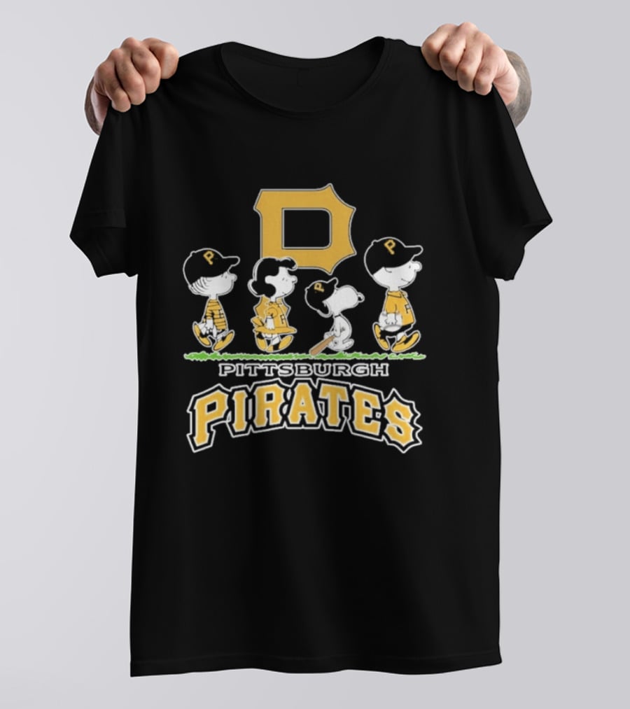 Pittsburgh Pirates Peanuts Walking Characters Collaboration Season 2026 T-Shirt