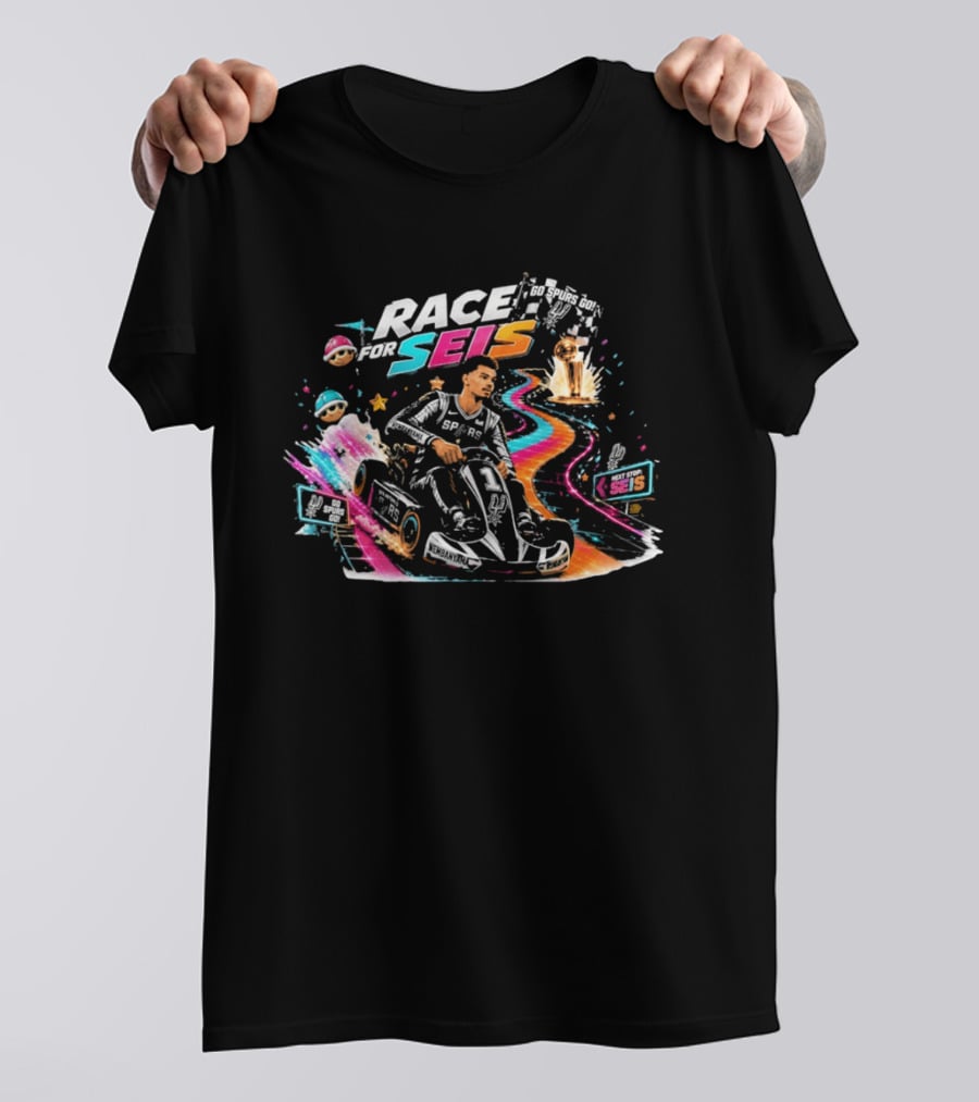 Race For Seis Victor Wembanyama San Antonio Spurs Karting Adventure T-Shirt
