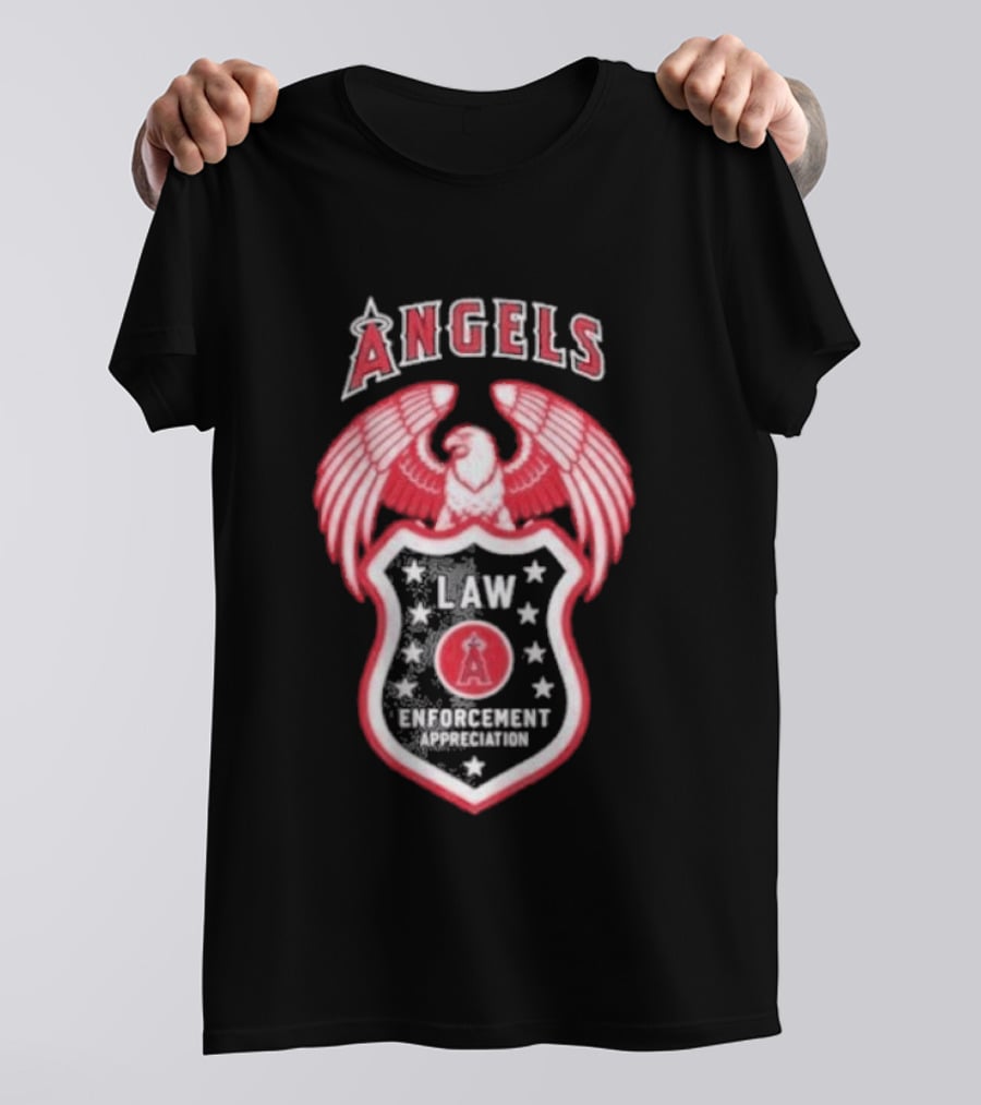 Angels Law Enforcement Appreciation 2026 Eagle Shield T-Shirt