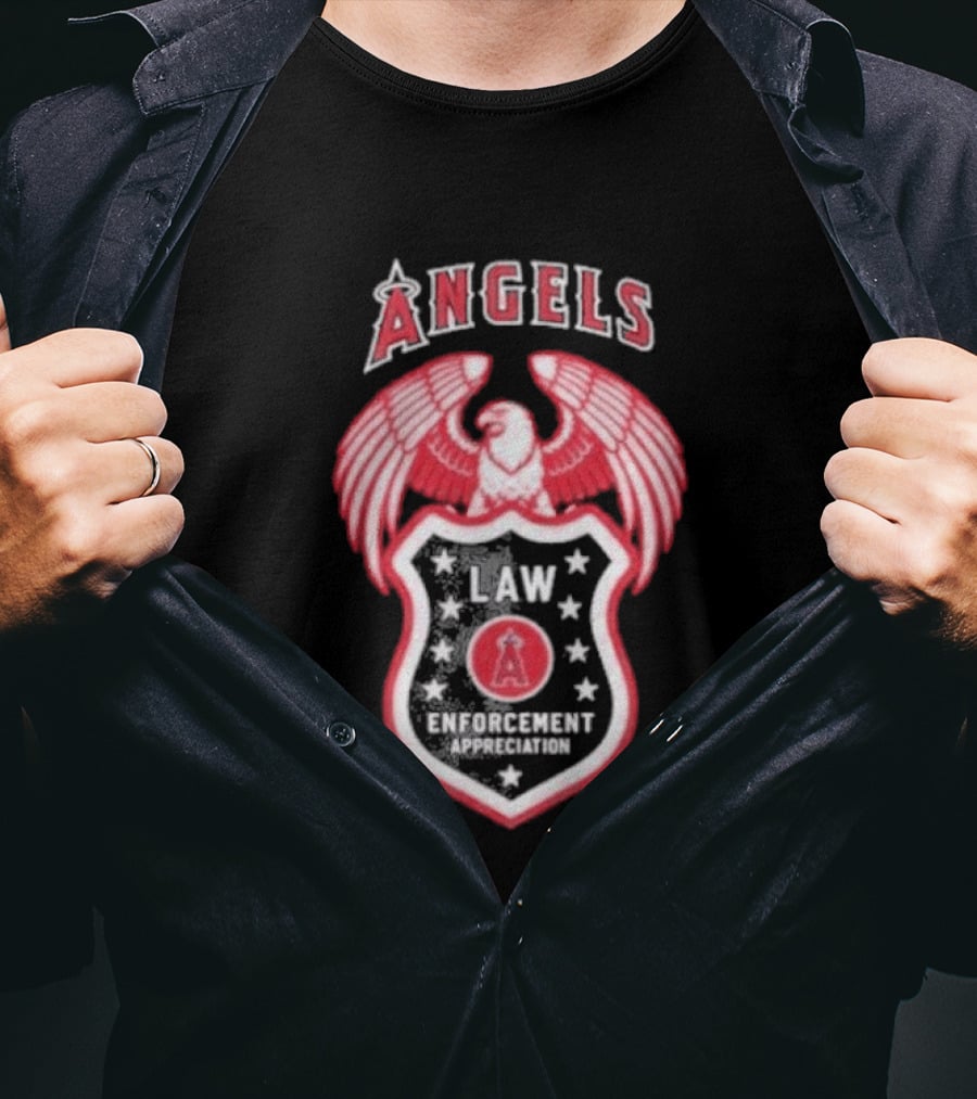 Angels Law Enforcement Appreciation 2026 Eagle Shield T-Shirt
