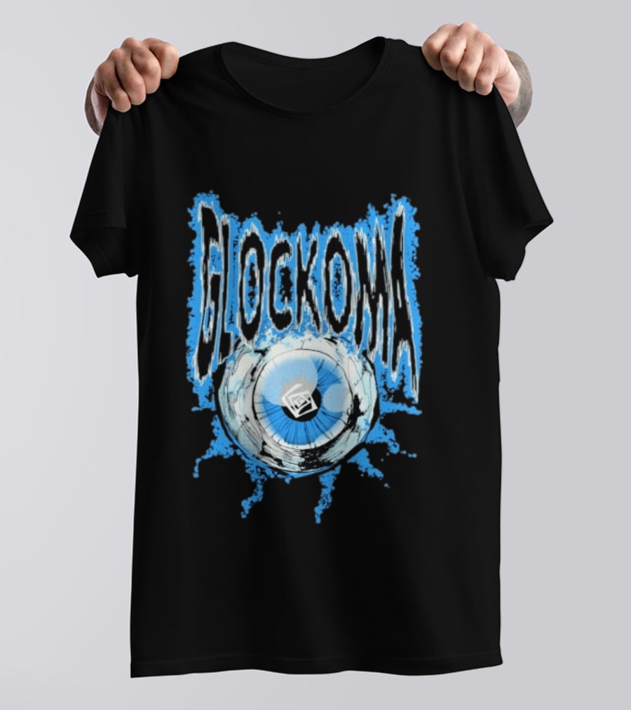 Key Glock Glockoma Eyeball Blue Splash T-Shirt
