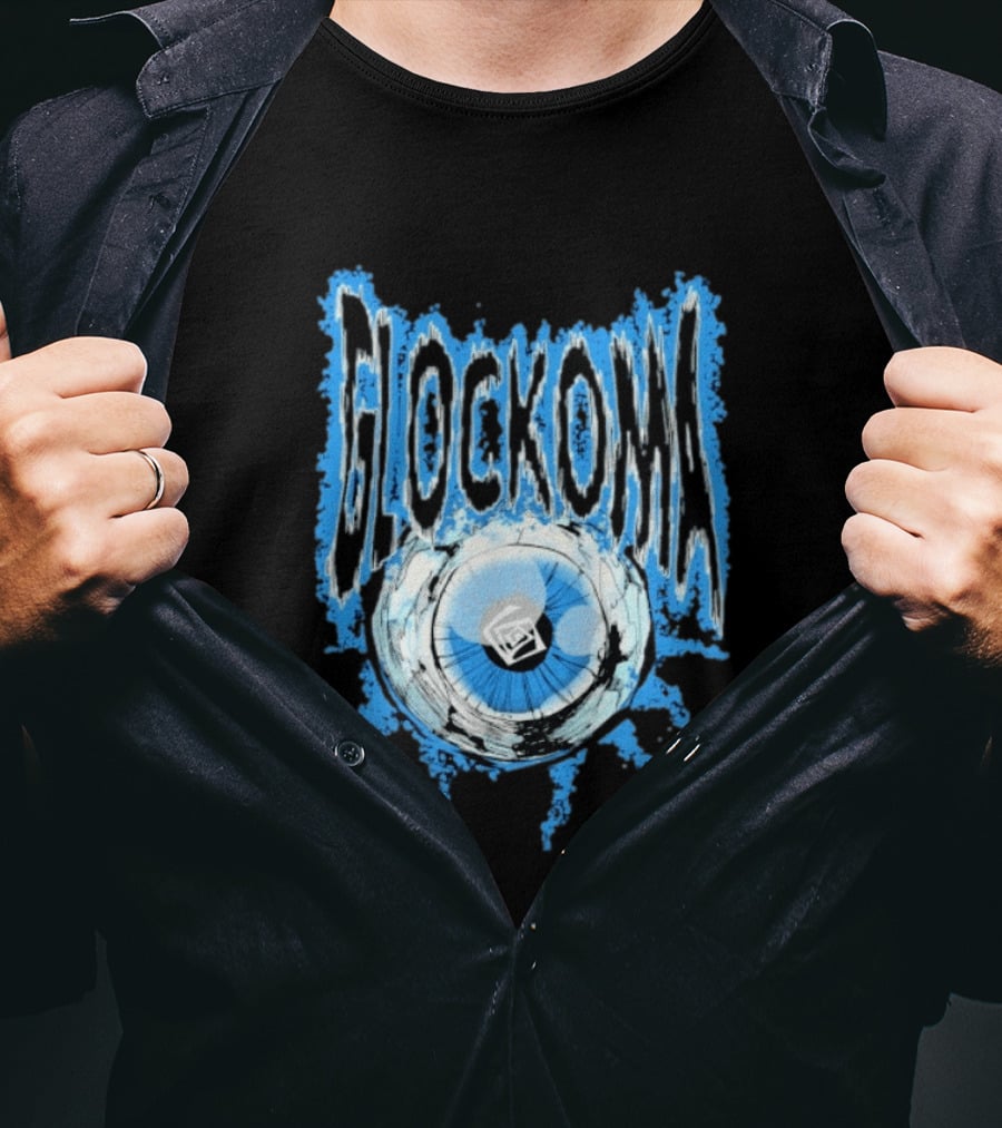 Key Glock Glockoma Eyeball Blue Splash T-Shirt