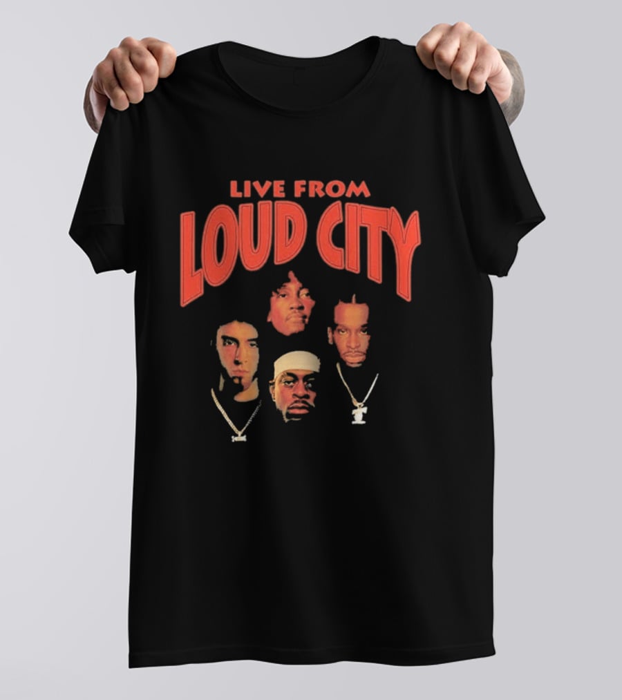 Live From Loud City Hip Hop Legends Faces And Chains T-Shirt