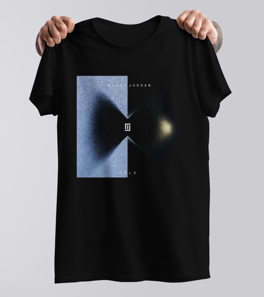 Majid Jordan Cold Album Cover Black And Blue Split T-Shirt