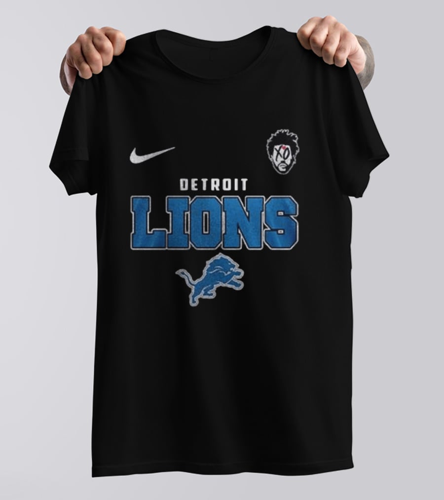 Detroit Lions The Weeknd XO Nike Collab T-Shirt