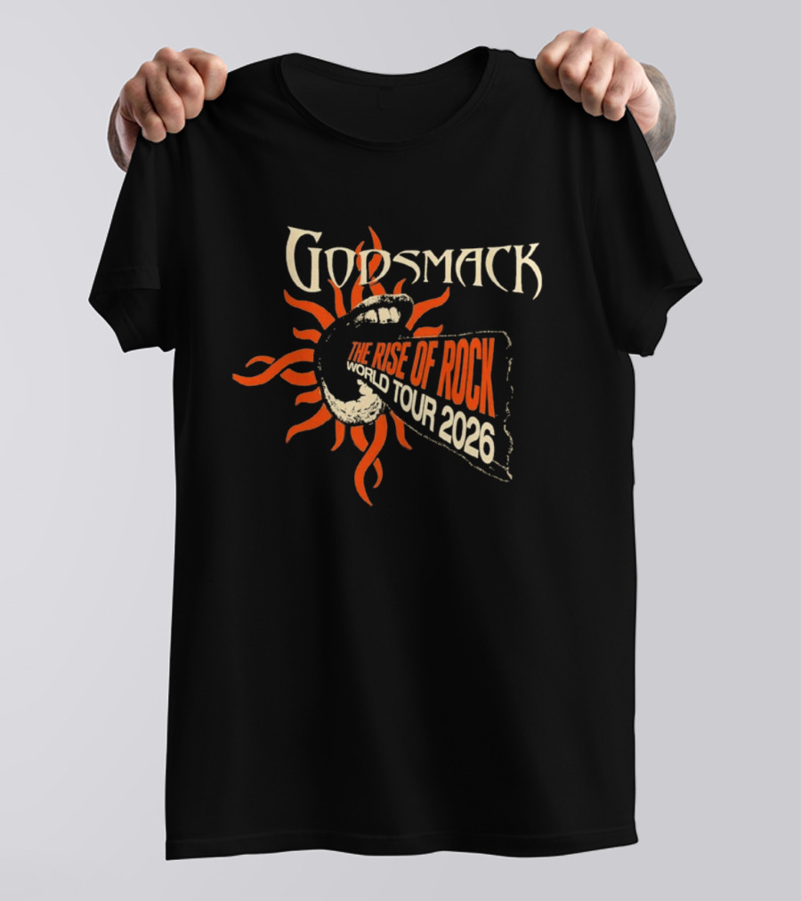 Godsmack The Rise Of Rock World Tour 2026 Sunburst Admat T-Shirt
