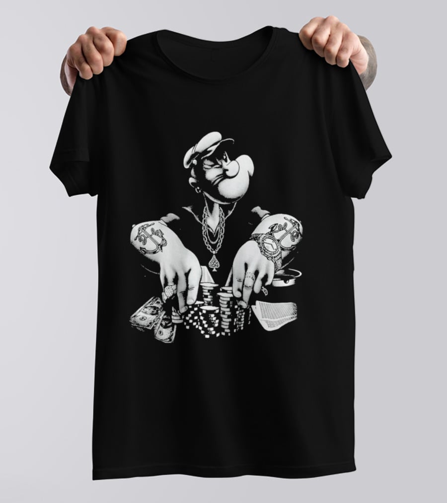 Original Jackson Popeyes Poker Pimp Playing Cards T-Shirt