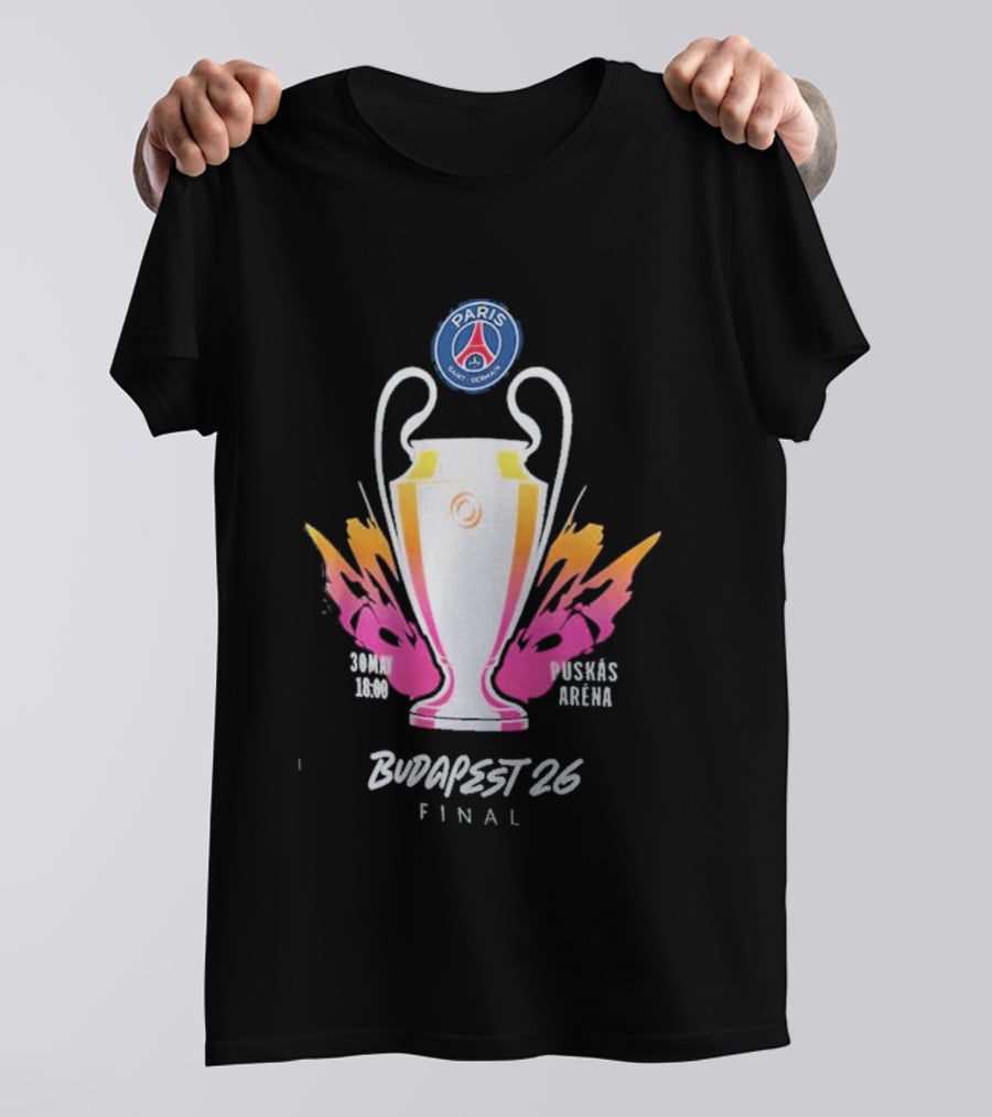 PSG Budapest 26 Final Champion's Trophy Paris Arena T-Shirt