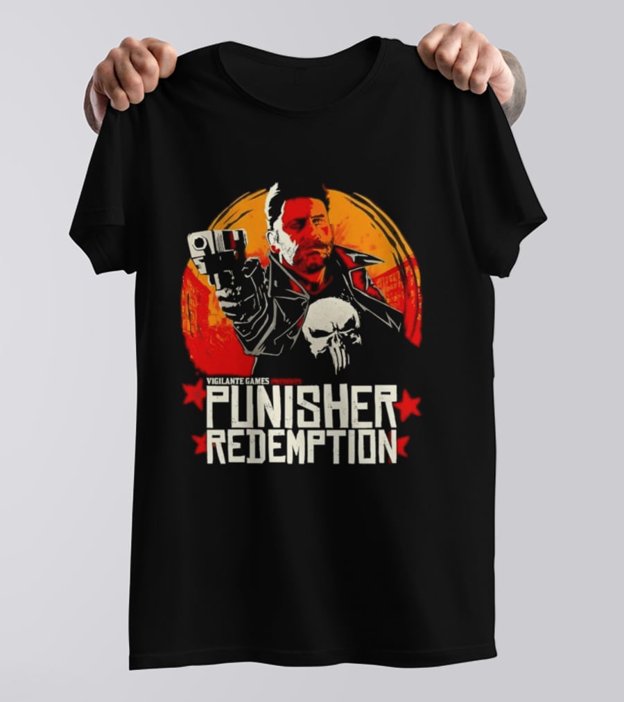 Punisher Redemption Red Dead Vigilante Games T-Shirt