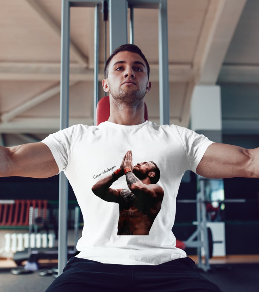 Conor McGregor Returning Pray Pose Tattooed MMA Fighter T-Shirt