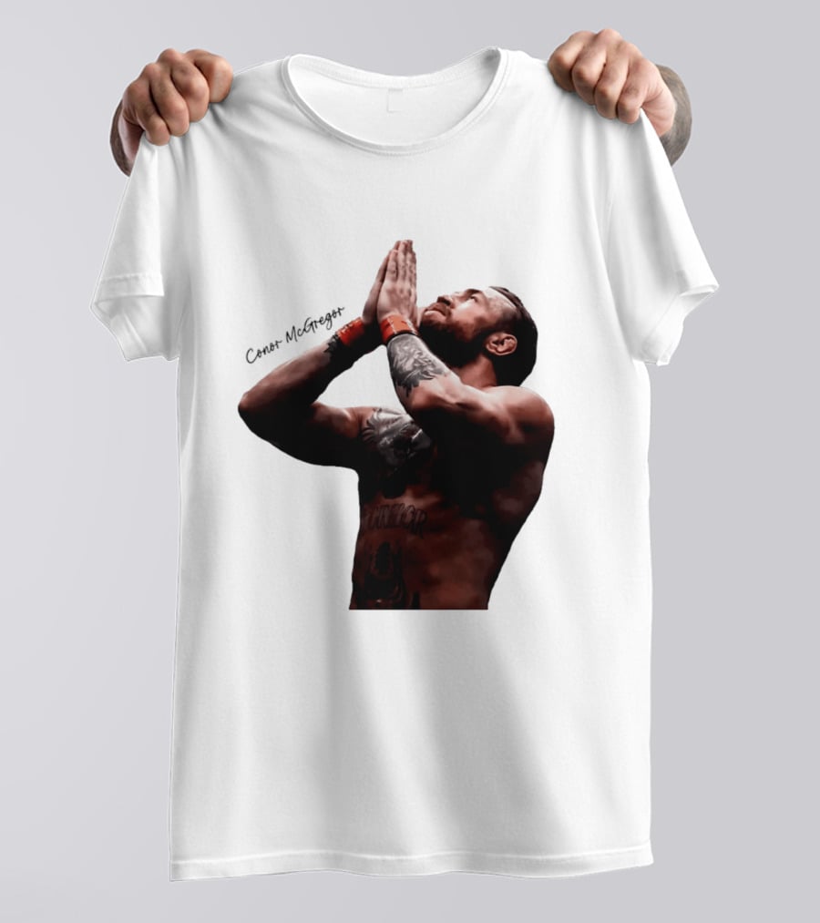 Conor McGregor Returning Pray Pose Tattooed MMA Fighter T-Shirt