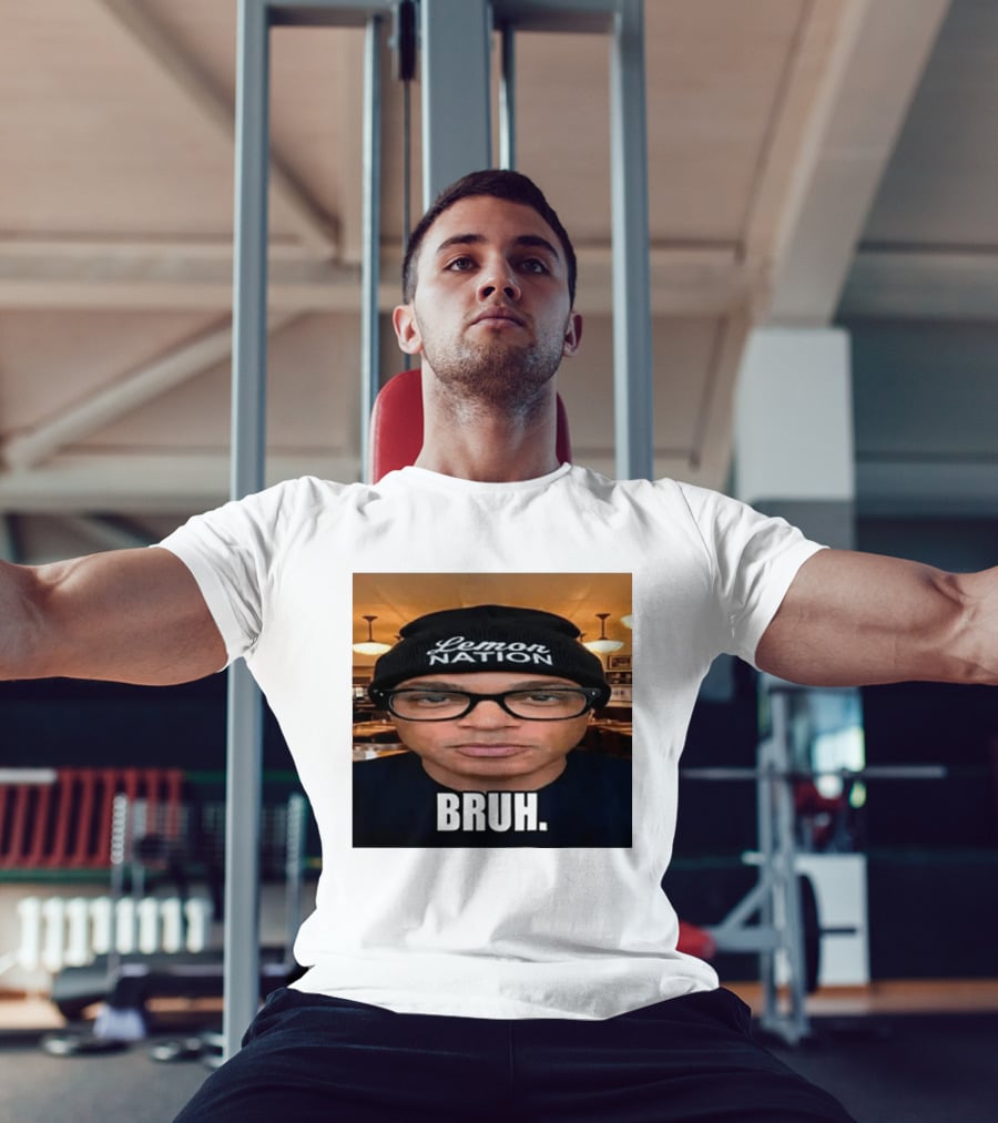 Lemon Nation Beanie Glasses Meme Bruh T-Shirt