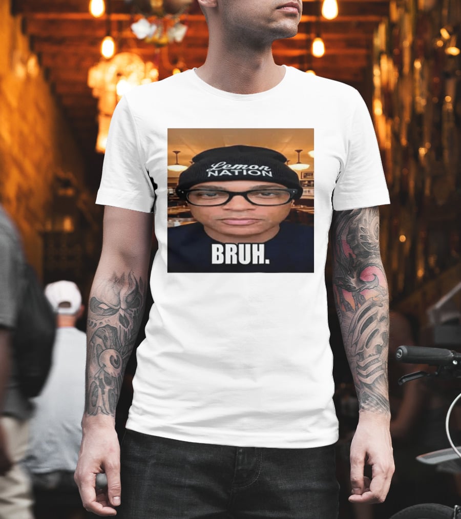 Lemon Nation Beanie Glasses Meme Bruh T-Shirt