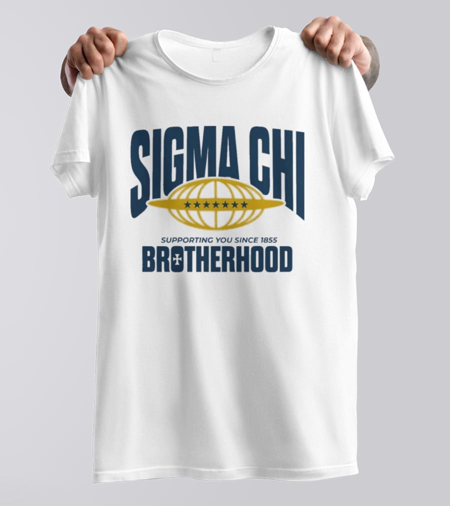 Sigma Chi Supporting You Since 1855 Brotherhood Stars T-Shirt