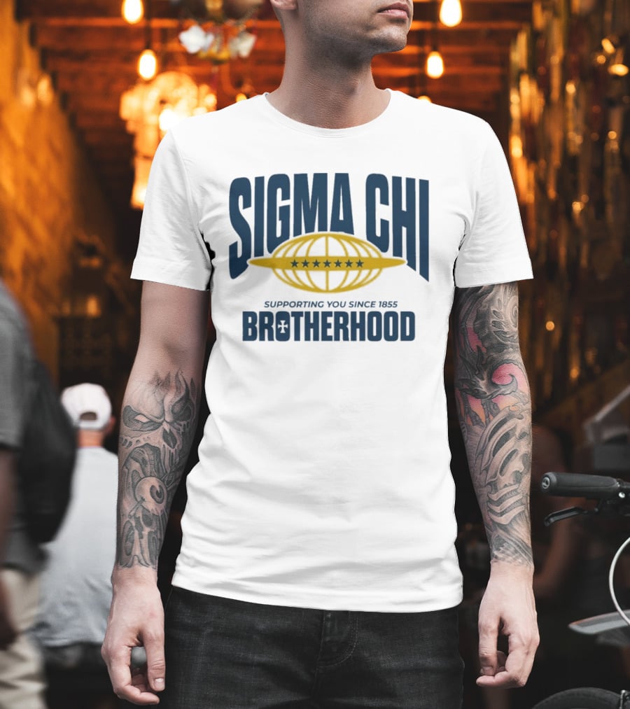Sigma Chi Supporting You Since 1855 Brotherhood Stars T-Shirt