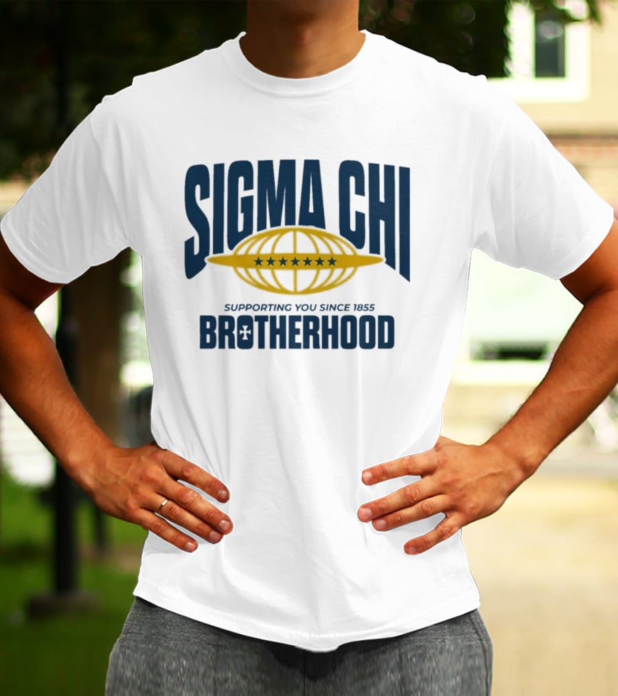 Sigma Chi Supporting You Since 1855 Brotherhood Stars T-Shirt