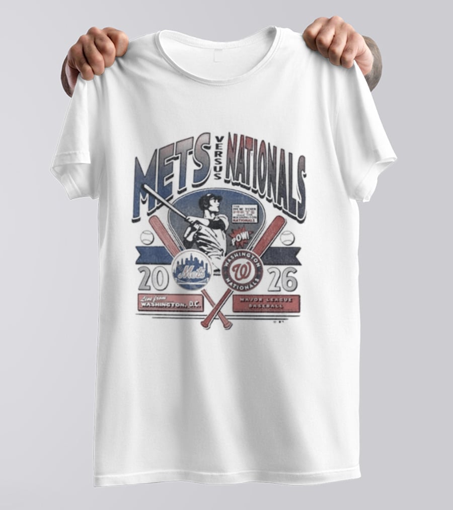 Mets Nationals 2026 Washington DC New York Baseball Matchup T-Shirt