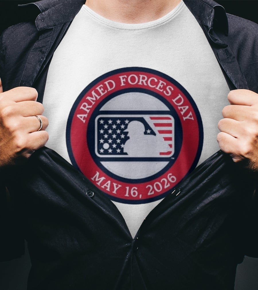 MLB Armed Forces Day May 16 2026 Stars And Stripes Circle T-Shirt