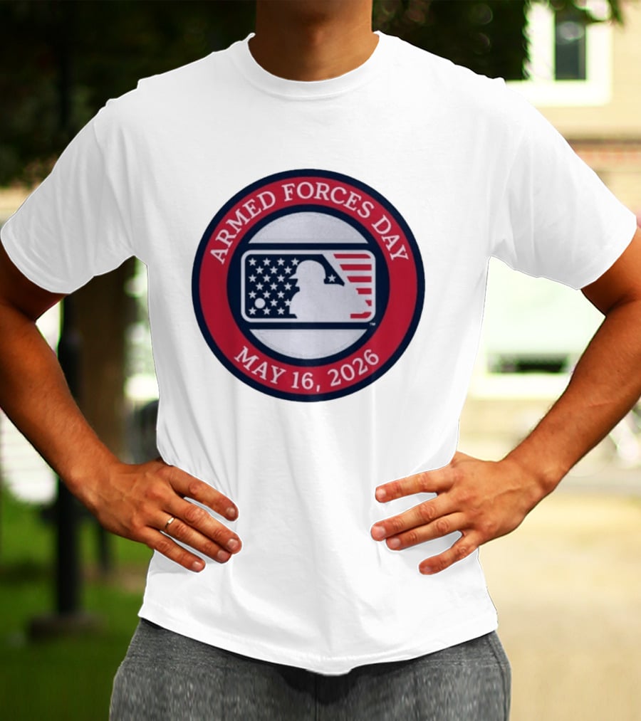 MLB Armed Forces Day May 16 2026 Stars And Stripes Circle T-Shirt