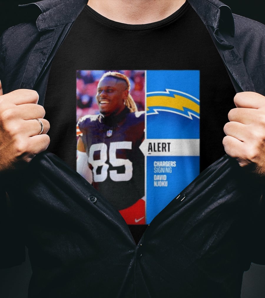 Alert Chargers Signing David Njoku Player 85 T-Shirt