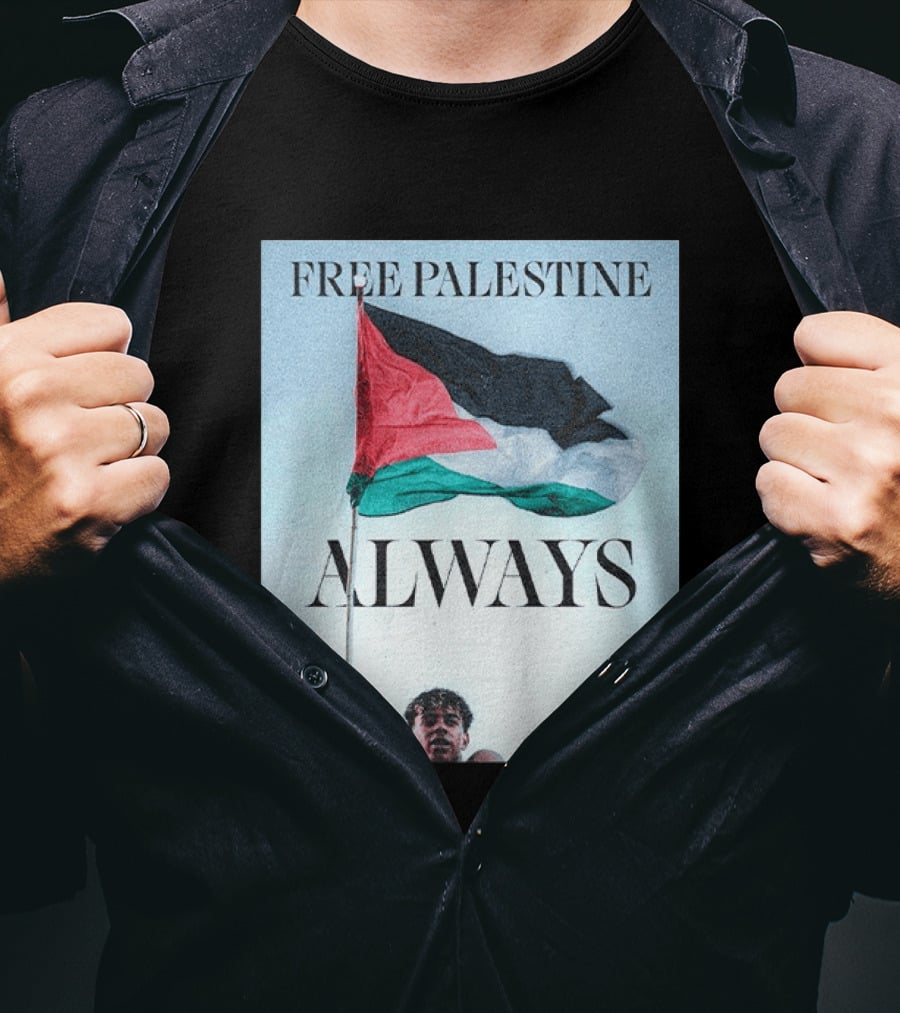 Barcelona FC Lamine Yamal Free Palestine Always Flag T-Shirt