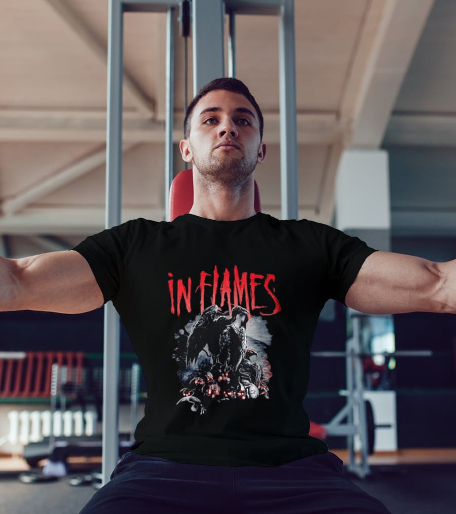 In Flames Meet Your Maker Gothic Vulture Scene T-Shirt