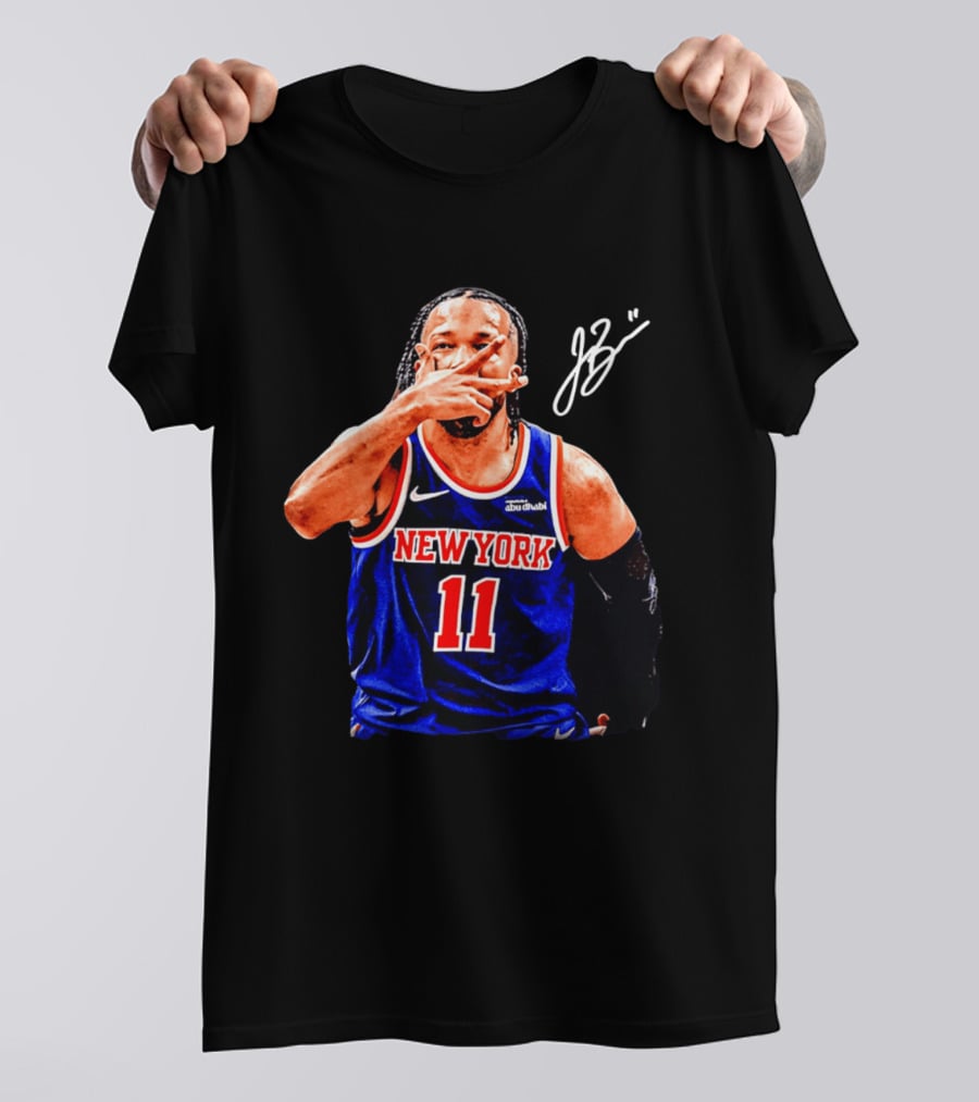 Jalen Brunson New York Knicks Jersey Number 11 Signature Series T-Shirt