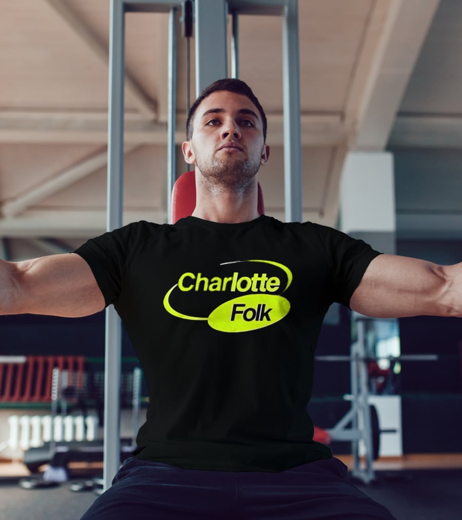 Charlotte Folk Neon Green Swirl T-Shirt