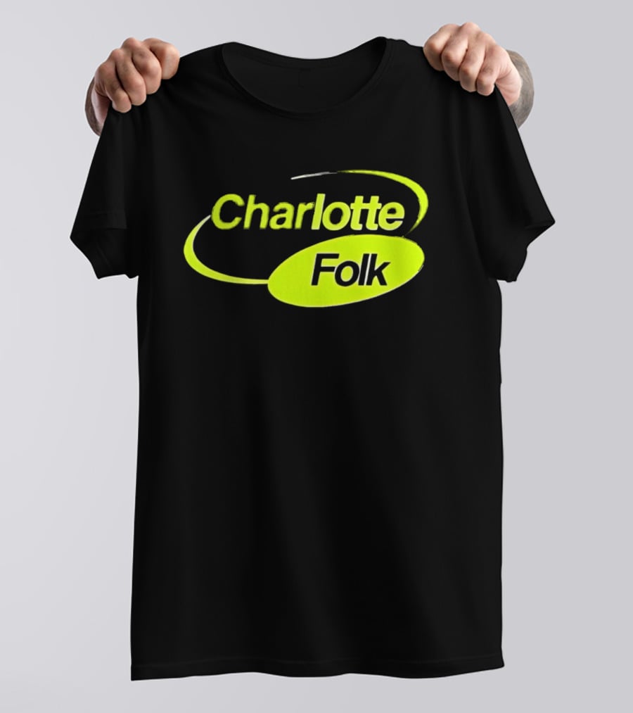 Charlotte Folk Neon Green Swirl T-Shirt