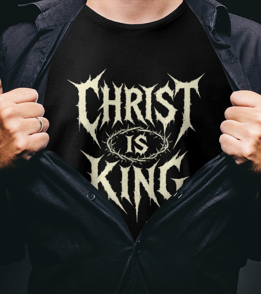 Christ Is King Metal Thorn Crown T-Shirt
