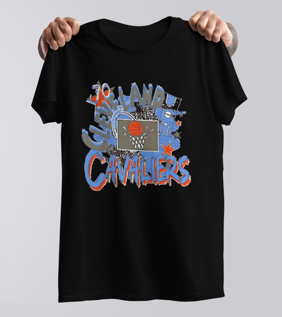 Cleveland Cavaliers Classic Play By Play Basketball Hoop Stars T-Shirt