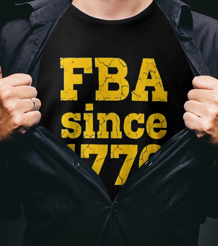 FBA Since 1776 Yellow Cheese Letters T-Shirt
