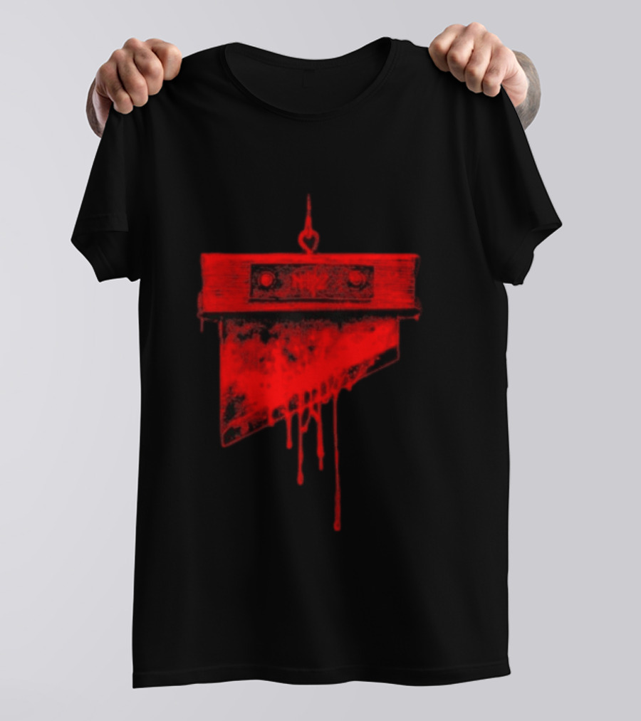 Noyz Narcos Italian Horror Story Ghigliottina Blood Dripping Guillotine T-Shirt