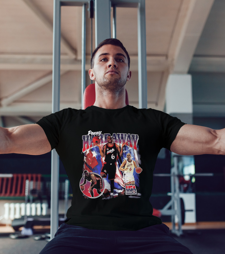 Penny Hardaway USA Basketball Legend Stars And Stripes USA Basketball T-Shirt