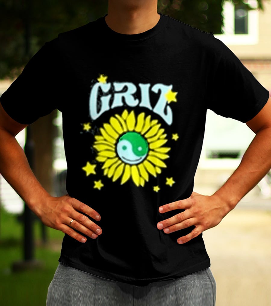 Griz Sunflower Yin Yang Starry T-Shirt