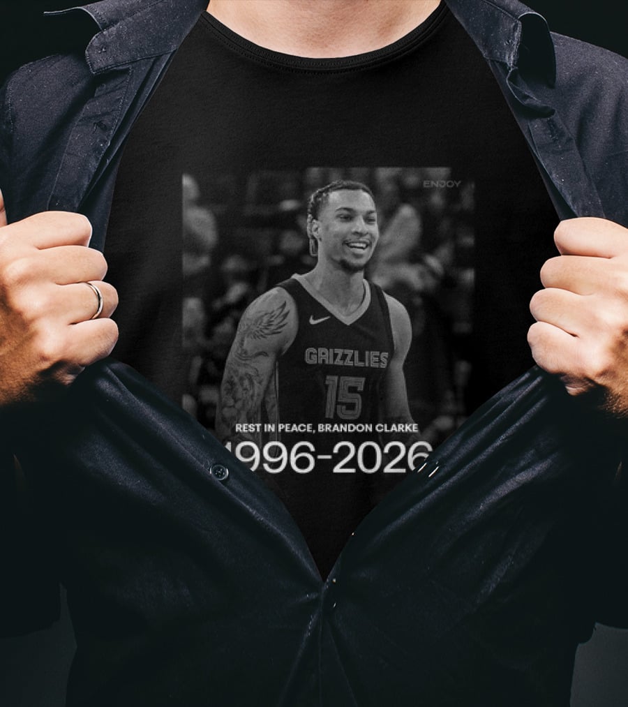 Rest In Peace Brandon Clarke 1996 2026 Grizzlies Number 15 T-Shirt