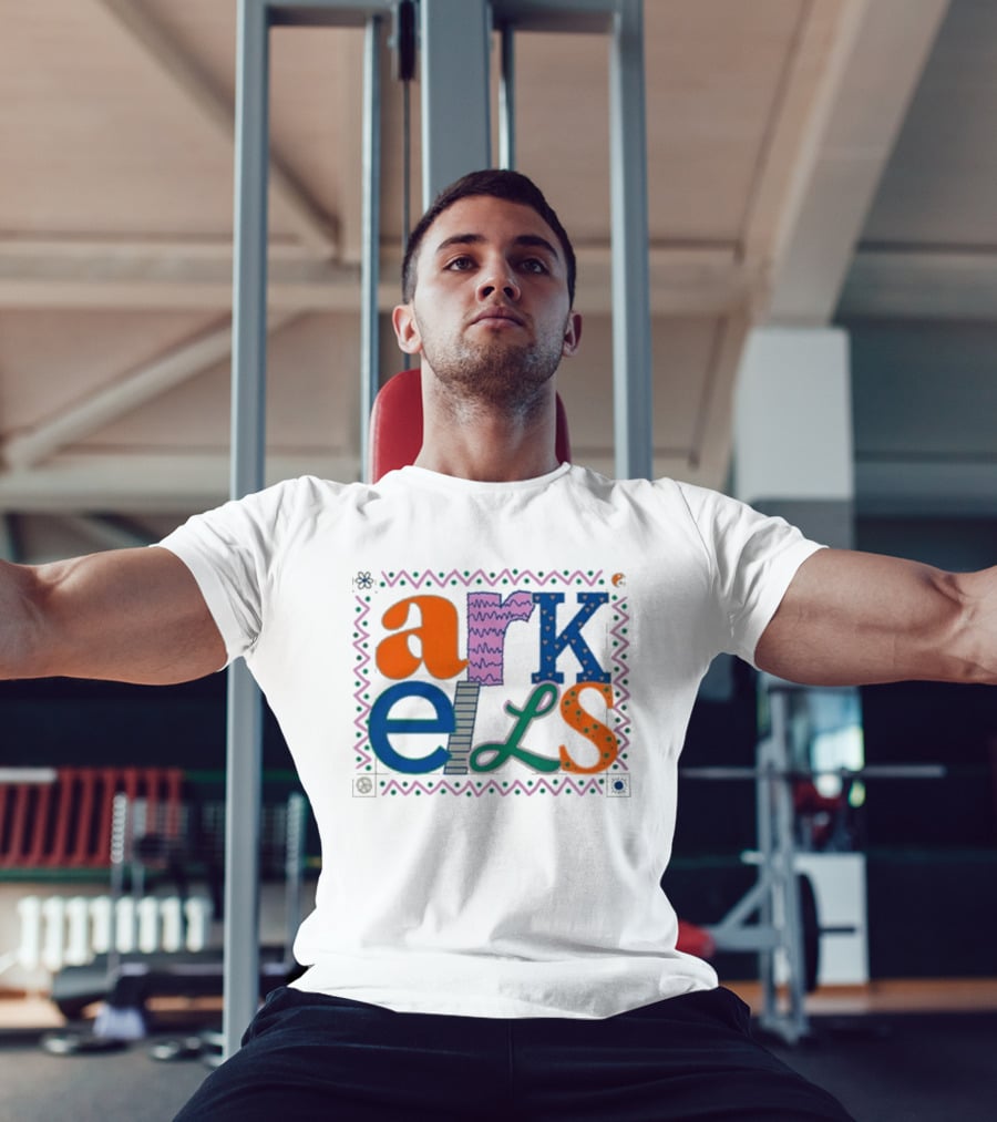 Arkells Colorful Hippie Font With Decorative Border T-Shirt