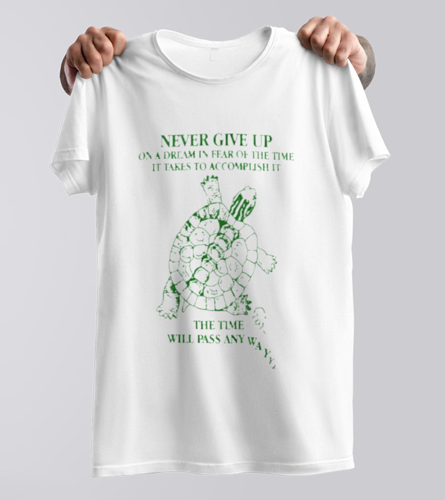 Never Give Up On A Dream Turtle The Time Will Pass Anyway T-Shirt