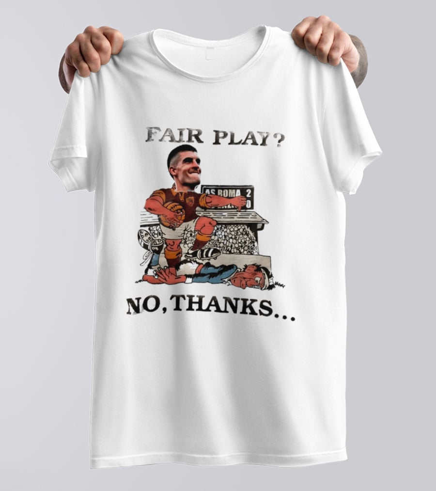 Gianluca Mancini AS Roma Fair Play No Thanks Comic T-Shirt