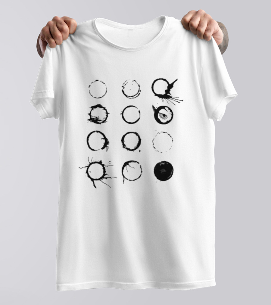 Periphery A Pale White Dot Coffee Ring Pattern Circles T-Shirt