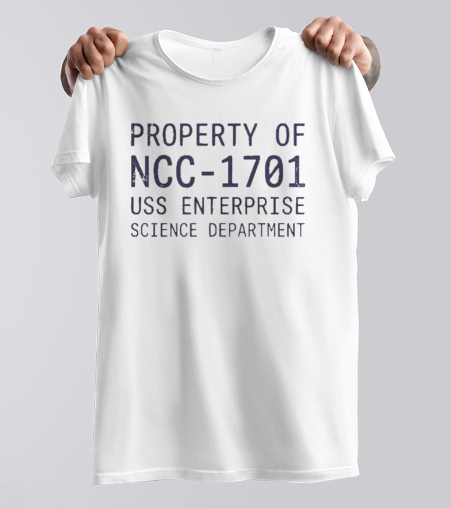 Property Of NCC 1701 USS Enterprise Science Department Starfleet Insignia T-Shirt