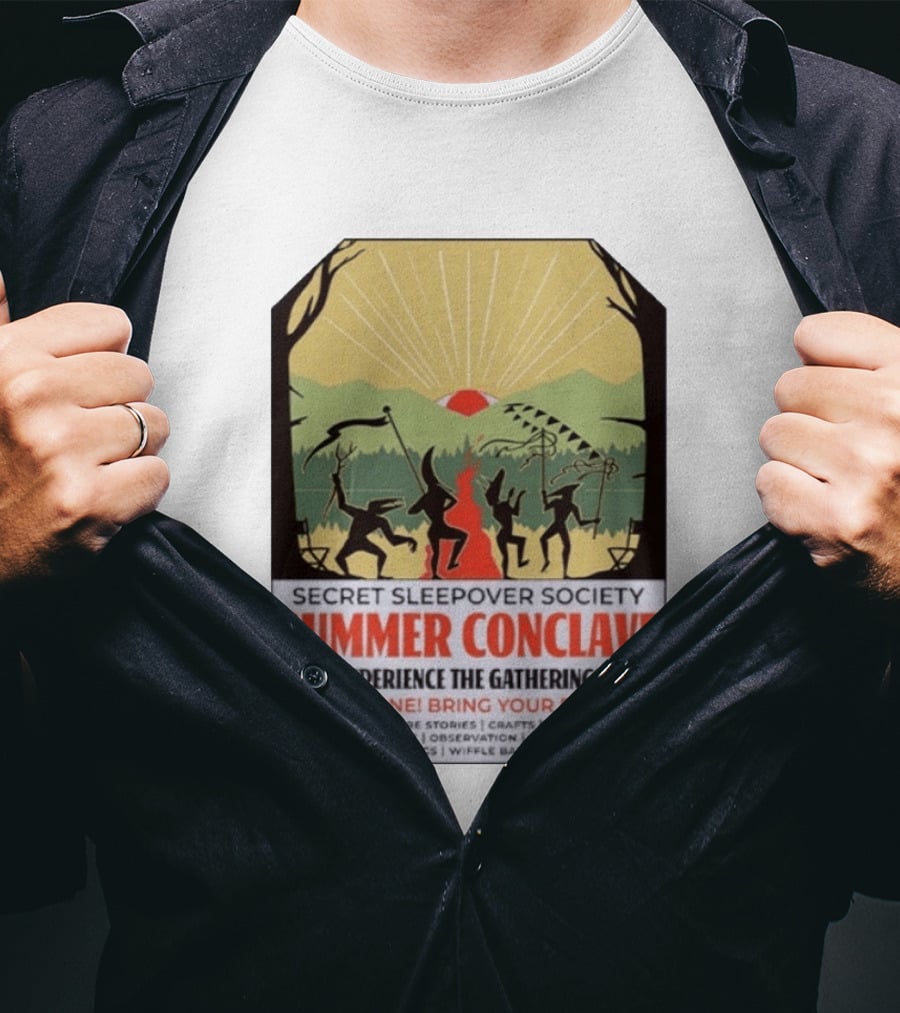 Secret Sleepover Society Summer Conclave Experience The Gathering Archery Campfire Stories Crafts Survival Skills T-Shirt