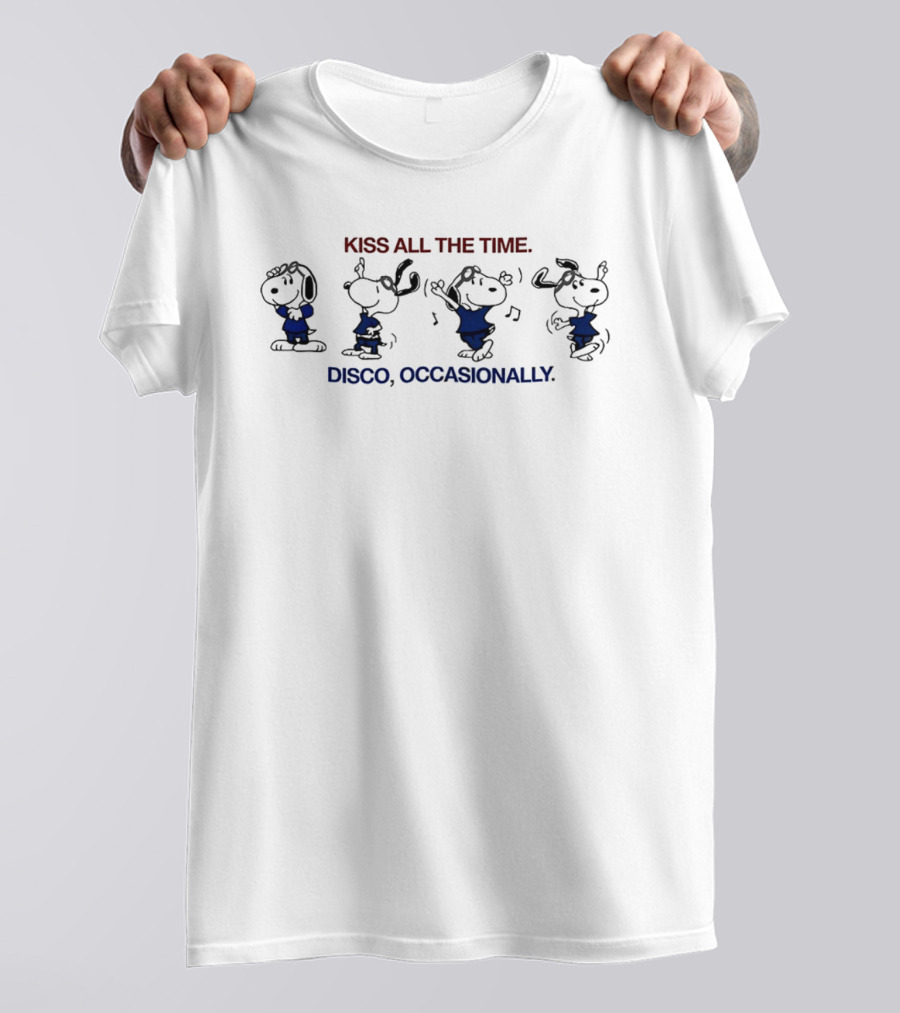 Snoopy Kiss All The Time Dance Moves Disco Occasionally T-Shirt