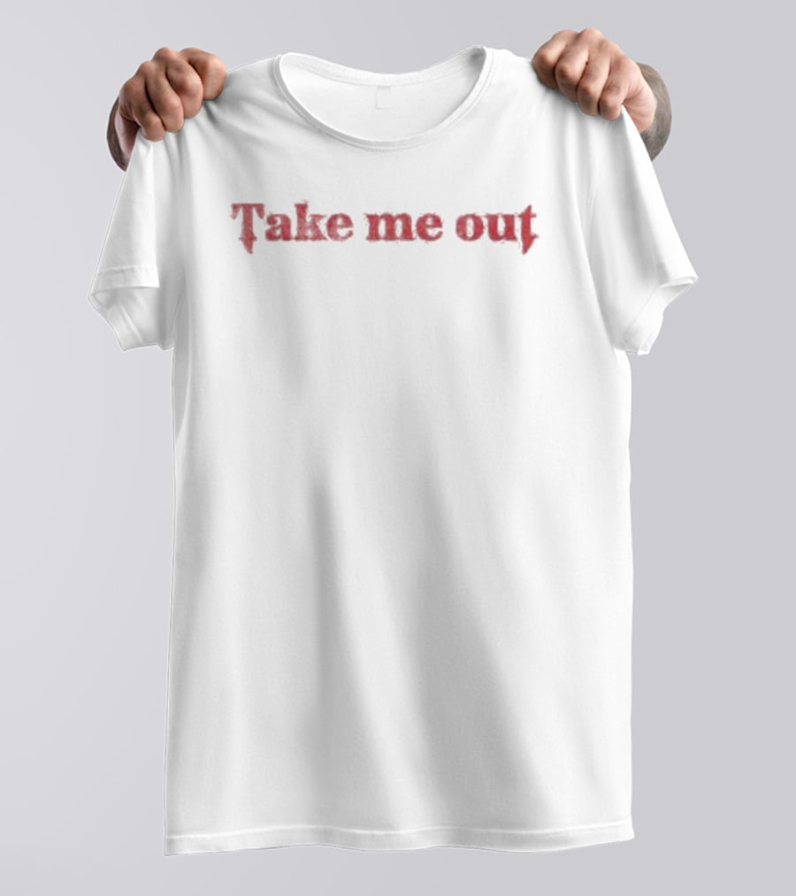 Machine Gun Kelly Take Me Out Text In Gothic Style Font T-Shirt