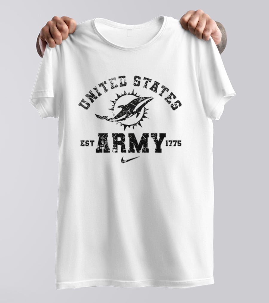 United States Army 1775 Miami Dolphins T-Shirt